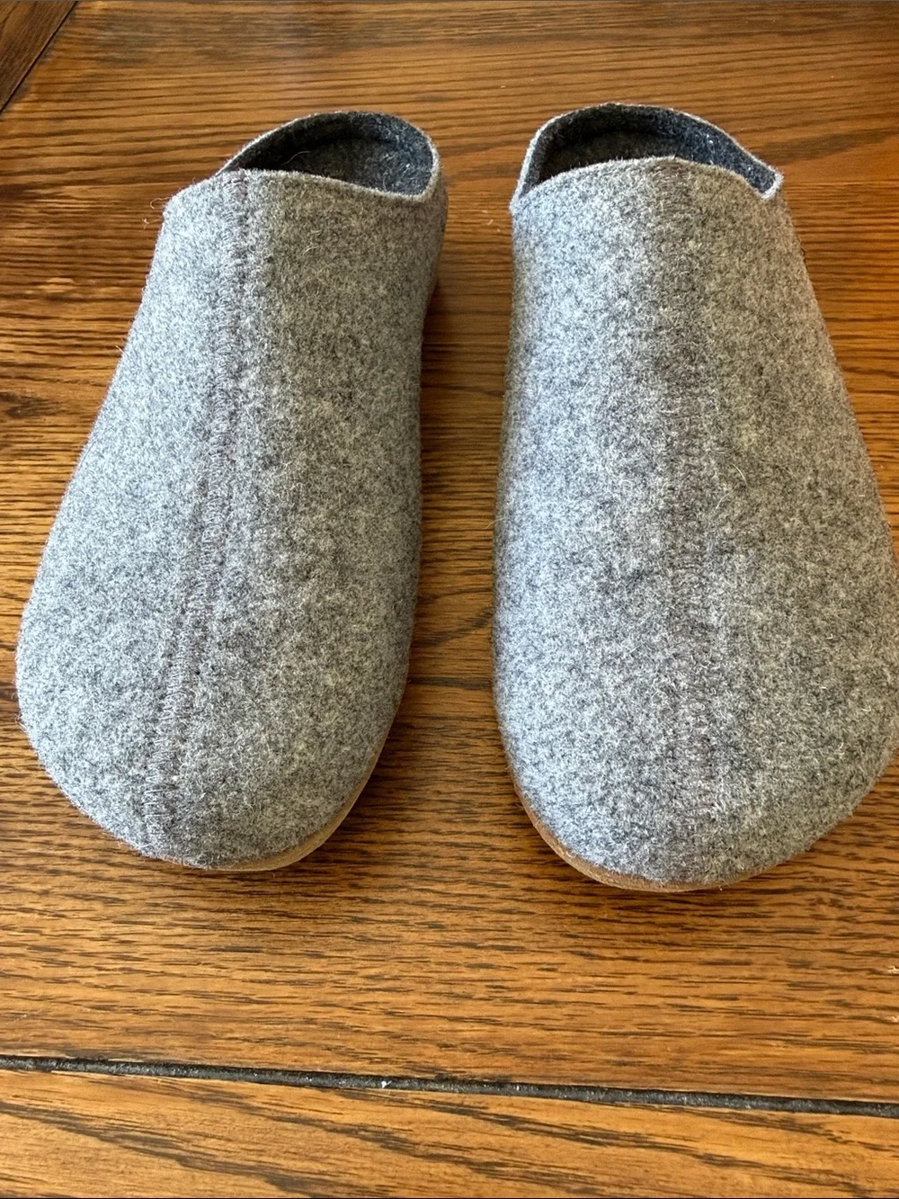 Taos Gray Wool Felt Clog Slippers Comfort  Shoes EU 42 US 11 Made in Spain